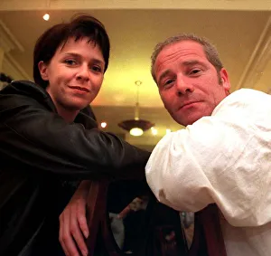 Actor Peter Mullin August 1998 with actress Fiona Bell from the Tartan short film Duck