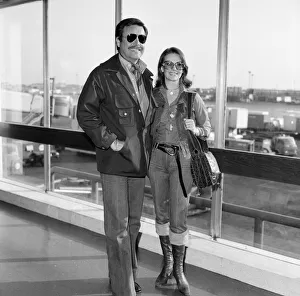 Actor Robert Wagner and actress wife Natalie Wood arriving in London en route for