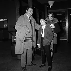 Actor Rupert Davies leaving London airport (Heathrow) to go to Dublin where he will be