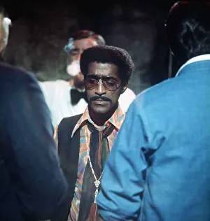 Actor Sammy Davis Jnr during filming of One More Time
