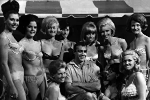 Actor Sean Connery on the set of the James Bond film Goldfinger April 1964