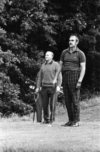 Actor Sean Connery takes part in a golf match at Wentworth for the Variety Club of Great