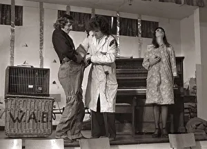 Men And Woman Prints: Actor Sylvester McCoy seen here having a ferret put down his trousers whilst on stage