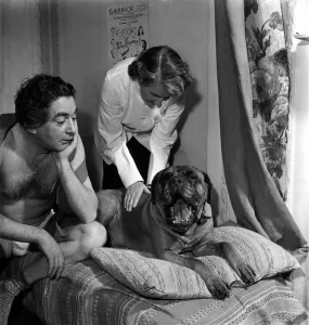 Actor Terence De Marney and boxer dog. October 1952 C4834