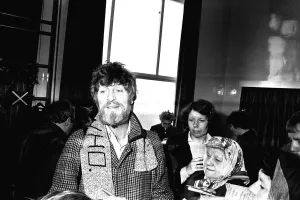 00441 Prints: Actor Tom Baker opening the Christmas Fair at Christ Church in North Shields on 27th