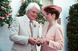 Marriage Prints: Actor Tony Booth and Nancy Jaeger at their wedding in the Jaeger family