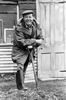 Actor Bill Treacher (Arthur Fowler) on the EastEnders set at Elstree. 4th October 1985