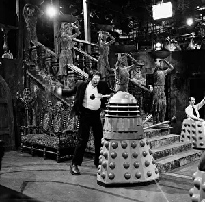 Actor William Hartnell - the first Doctor - pictured during rehearsals at Television
