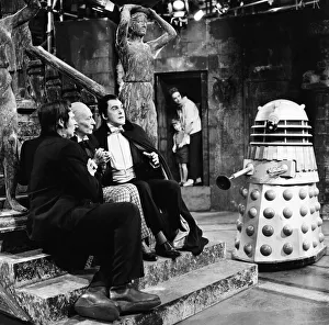 On Set Prints: Actor William Hartnell - the first Doctor - pictured during rehearsals at Television