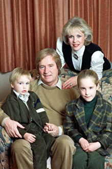 Images Dated 1st November 1989: Actor William Roache with his wife Sarah and their children James and Verity