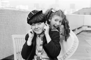 Actors Bonnie Langford & Adrian Dannatt star in 1976 Just William