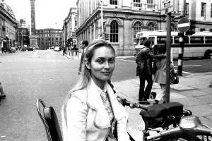 Actress Alexandra Bastedo outside Newcastles Theatre Royal where she is appearing