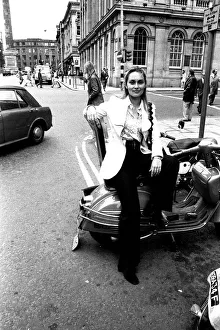 Actress Alexandra Bastedo outside Newcastles Theatre Royal where she is appearing