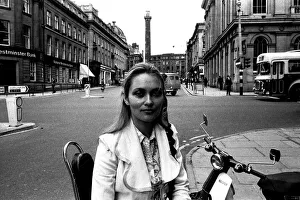 Actress Alexandra Bastedo outside Newcastles Theatre Royal where she is appearing