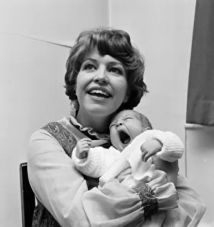Actress Anne Reid at home in Manchester with her newborn baby son. 23rd November 1971