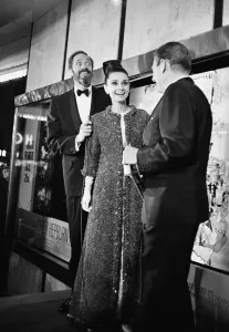 Red Carpet Prints: Actress Audrey Hepburn arrives for the premiere of My Fair Lady in New York