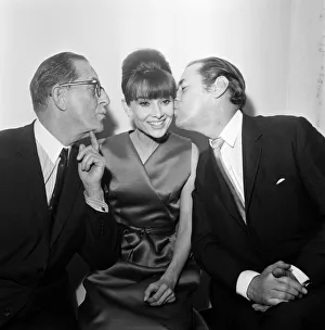 01130 Prints: Actress Audrey Hepburn pictured with Stan Holloway (left