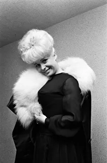 01108 Prints: Actress Barbara Windsor in her dress that she plans to wear for the Royal premiere of her