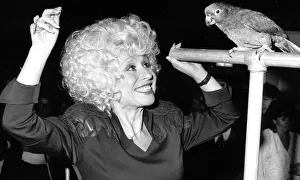 00110 Prints: Actress Barbara Windsor was judging a bird talking contest at the NEC, Birmingham
