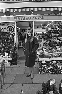 Images Dated 7th December 1988: Actress Carol Royle seen here at Modern Floral Services, 376 Cheriton Road, Folkestone