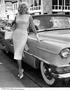 Actress Diana Dors pictured in Cardiff in 1958 - 16th May 1958