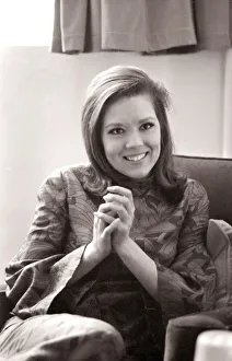 Actress Diana Rigg in Evening Trouser Suit March 1967