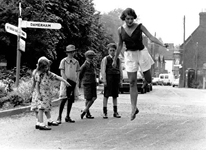 Excercise Prints: Actress Elizabeth Hurley in a scene from the tv drama Christabel