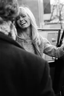 00109 Prints: US actress Farrah Fawcett Majors, pictured during visit to London January 1979