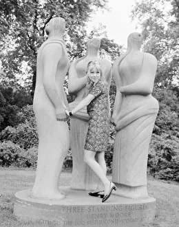 1960s Fashion Prints: Actress Felicity Kendal pictured in Battersea Gardens June 1967 Twenty year old