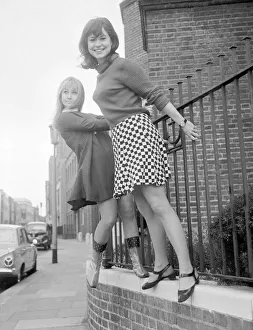 Fashions Prints: Actress Felicity Kendal with Wendy Varnella March 1967 who appear together in