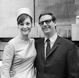 00106 Prints: Actress Gillian French, bride to be seen here with the groom to be Michael Jeffrey