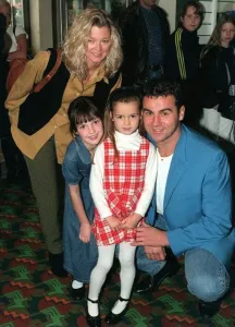 Actress Gillian Taylforth with Jeff Knight October 1997 with the children