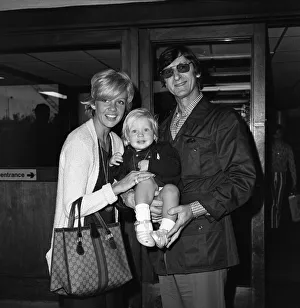 Heathrow Prints: Actress Hayley Mills arrived at Heathrow Airpot today with her son Crispian