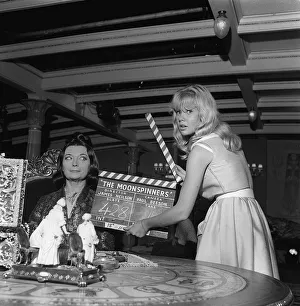 Mmm001 Prints: Actress Hayley Mills and Pola Negri November 1963 on the set of the film