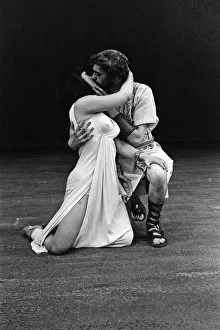 Actress Helen Mirren, aged 18, at a rehearsal playing the Egyptian queen Cleopatra in