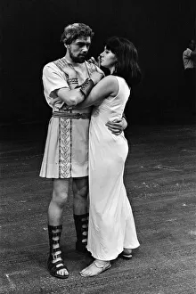 01523 Prints: Actress Helen Mirren, aged 18, at a rehearsal playing the Egyptian queen Cleopatra in