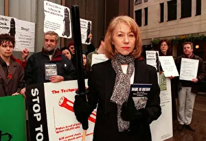 Actress Helen Mirren outside the Director of Public Prosecutions Office where she will