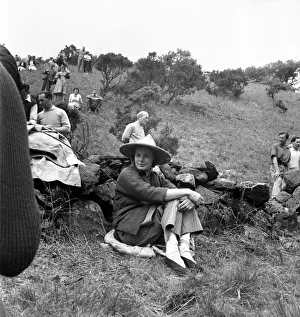 00068 Prints: Actress Ingrid Bergman seen here on location in North Wales filming