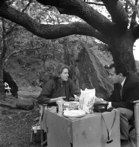 Actress Ingrid Bergman seen here on location in North Wales filming