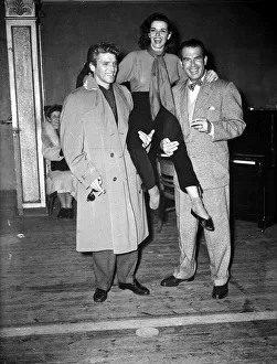 Suits And Jackets Prints: Actress Jane Russell with Burt Lancaster and Fred McMurray November 1951