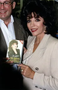 Actress Joan Collins promoting the launch of her new fitness video Secrets of Fitness