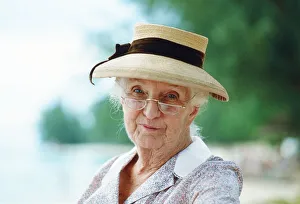 Actress Joan Hickson pictured during the filming of the BBC adaptation of the Agatha