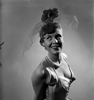 Actress Joan Morgan who is starring in Cabaret in the West End seen here modelling hats