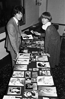 01142 Prints: Actress Joanna Lumley judging a Purdey haircut lookalike contest with hairdresser John