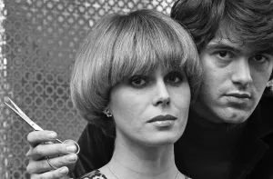 Actress Joanna Lumley models her Purdey'haircut with its creator