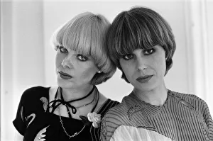 Actress Joanna Lumley with the winner of the Purdey haircut competition winner