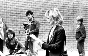 00478 Prints: Actress Julie Christie attends a Stop the War Games Rally at Eldon Square in Newcastle 13