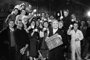 Birthday Prints: Actress Juliet Mills celebrates her 21st Birthday at Pinewood Studios during the filming