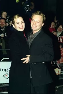 Images Dated 17th November 1998: Actress Kate Winslet and fiance Jim Threapleton Nov 1998 arrive for the premiere of