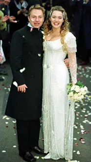 Actress Kate Winslet and Jim Threapleton November 1998 after their surprise wedding